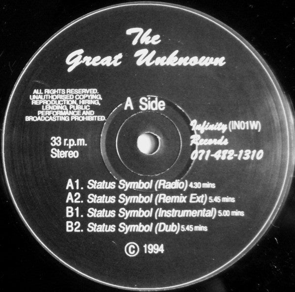 The Great Unknown : Status Symbol (12")