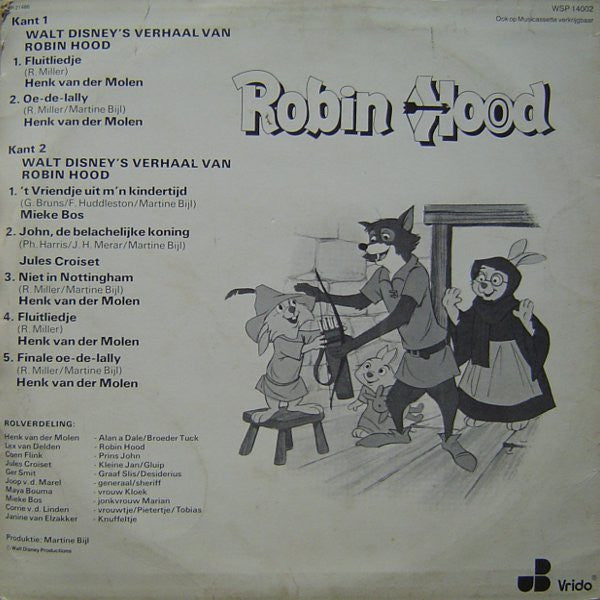 Various : Het Verhaal En De Liedjes Van Walt Disney's Robin Hood (LP, RE)