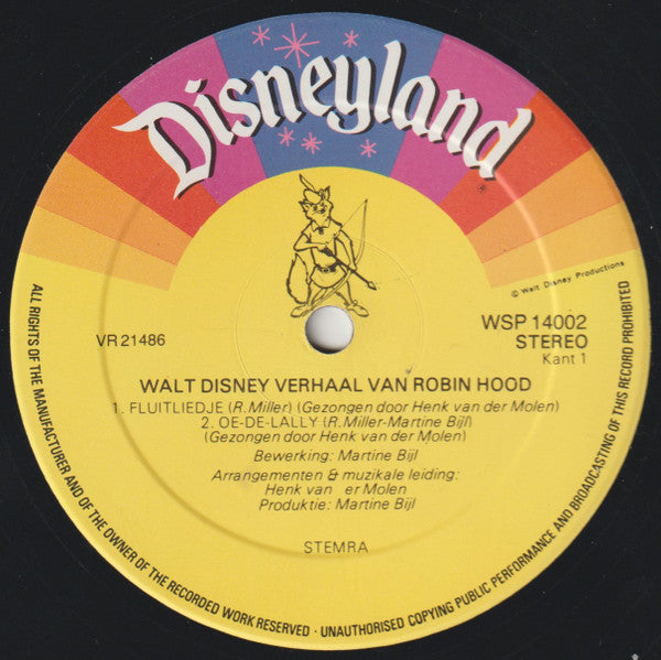 Various : Het Verhaal En De Liedjes Van Walt Disney's Robin Hood (LP, RE)