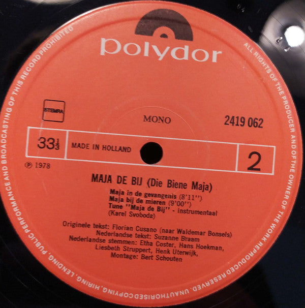 Maja De Bij : Maja De Bij (Die Biene Maja) (LP, Mono)