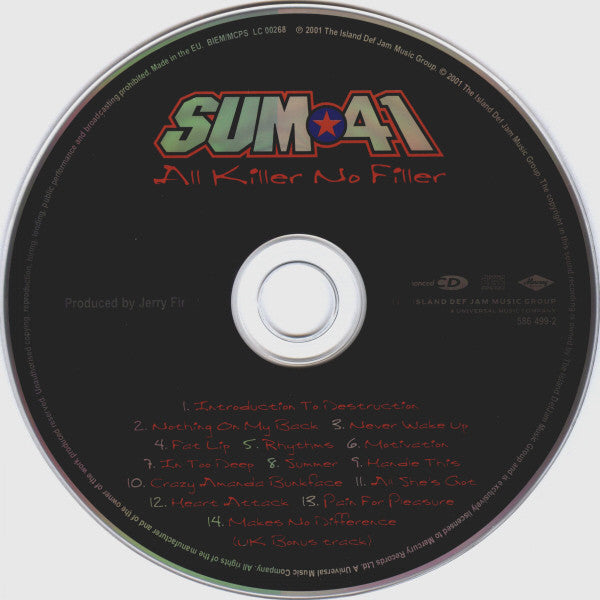 Sum 41 : All Killer No Filler (CD, Album, Enh, S/Edition)