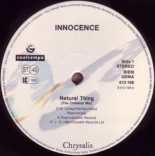 Innocence : Natural Thing (The Collision Mix) (12", Maxi)