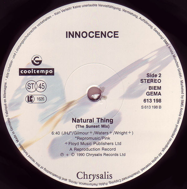 Innocence : Natural Thing (The Collision Mix) (12", Maxi)
