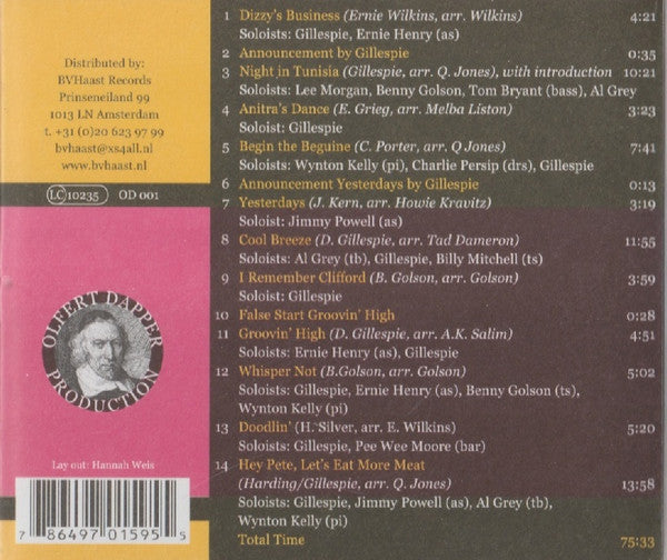 Dizzy Gillespie And His US State Department Jazz Orchestra : Dizzy Gillespie And His US State Department Jazz Orchestra (CD)