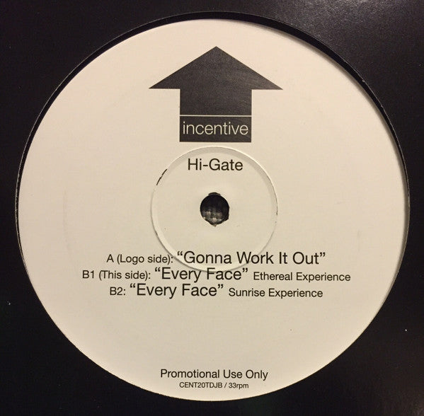 Hi-Gate : Gonna Work It Out / Every Face (12", Promo)