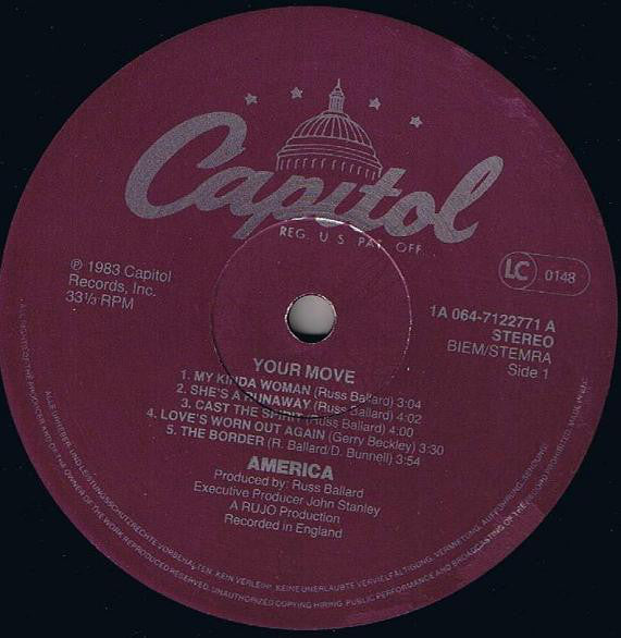 America (2) : Your Move (LP, Album)