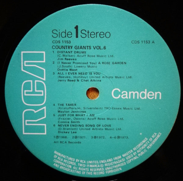 Various : Country Giants Vol. 6 (LP, Comp)