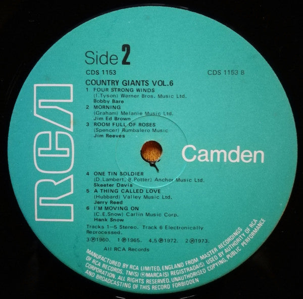 Various : Country Giants Vol. 6 (LP, Comp)