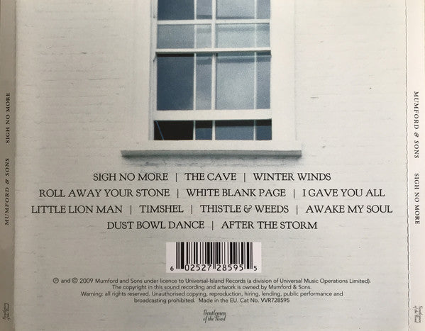 Mumford & Sons : Sigh No More (CD, Album)