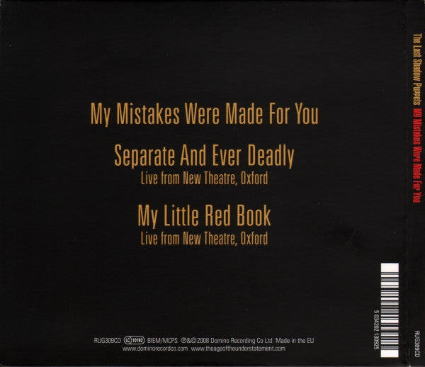 The Last Shadow Puppets : My Mistakes Were Made For You (CD, Single, Dig)