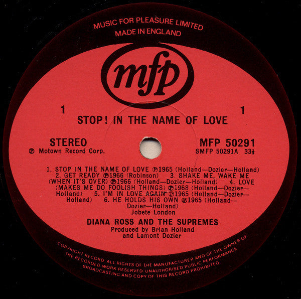 The Supremes : Stop! In The Name Of Love (LP, Comp)