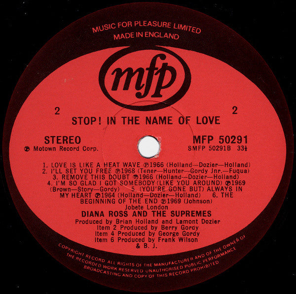 The Supremes : Stop! In The Name Of Love (LP, Comp)