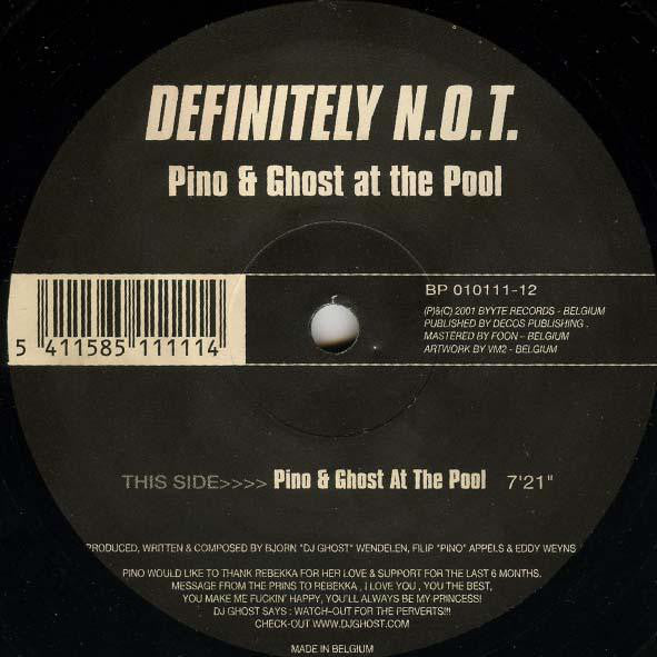 Definitely N.O.T. / DJ Hatrix & DJ Ghost : Pino & Ghost At The Pool / Vibe (12")