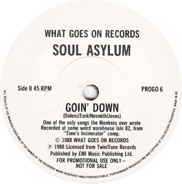 Soul Asylum (2) : Just Plain Evil (7", Promo)