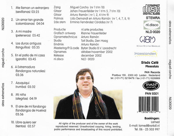 Miguel Corcho : Aires Extremeños (CD, Album)