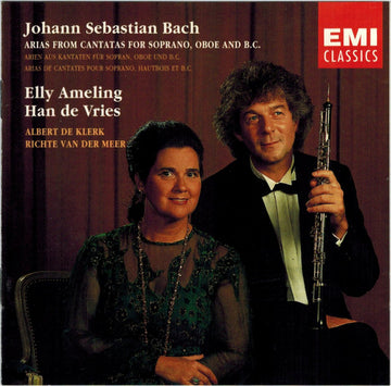 Johann Sebastian Bach - Elly Ameling, Han de Vries, Albert De Klerk, Richte van der Meer : Aria's From Cantates For Soprano, Oboe En B.C. (CD, Album)