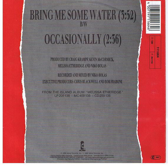 Melissa Etheridge : Bring Me Some Water (7", Single)