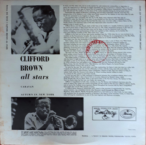 Clifford Brown All Stars : Clifford Brown All Stars (LP, RE)
