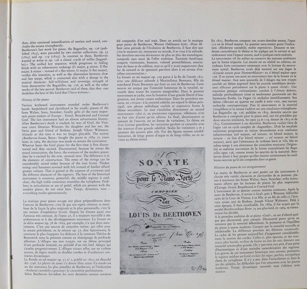 Jörg Demus : Beethovens Clavier (Sonaten Op. 78, 109, 110 / Bagatellen Op. 126) (2xLP, Comp, RE, Gat)