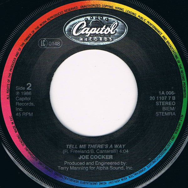 Joe Cocker : Don't You Love Me Any More (7", Single)