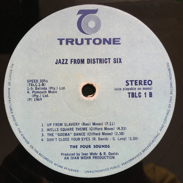 The Four Sounds (4) : Jazz From District Six (LP, Album)