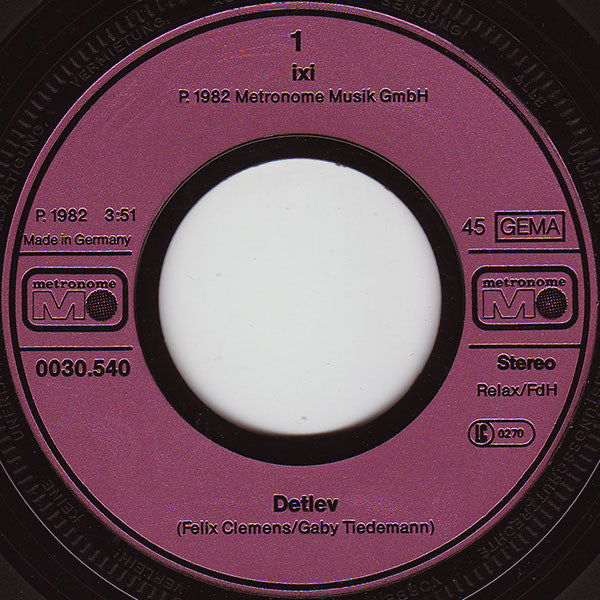 Ixi : Ixi=Ickxzsi (7", Single)