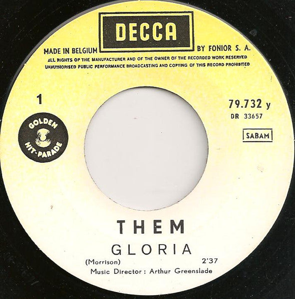 Them (3) : Gloria (7")