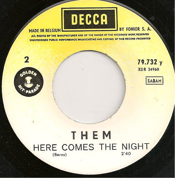 Them (3) : Gloria (7")