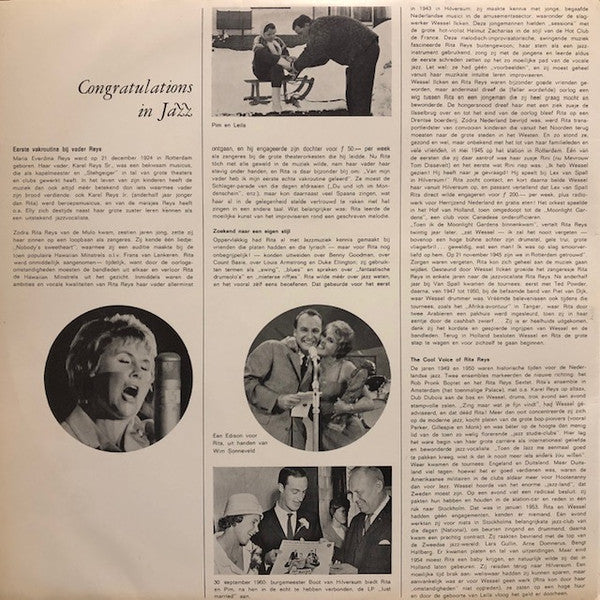 Rita Reys : Congratulations In Jazz (LP, Album, Mono)