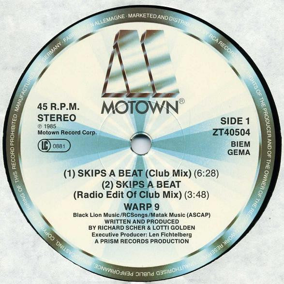 Warp 9 : Skips A Beat (12", Single)
