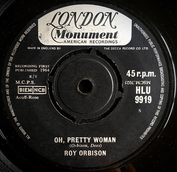 Roy Orbison : Oh, Pretty Woman (7")