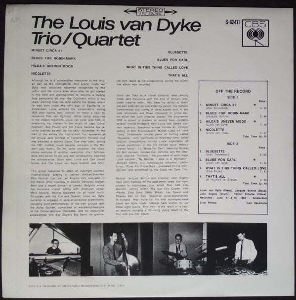 The Louis Van Dyke Trio* & The Louis Van Dyke Quartet : 3/4 (LP, Album)
