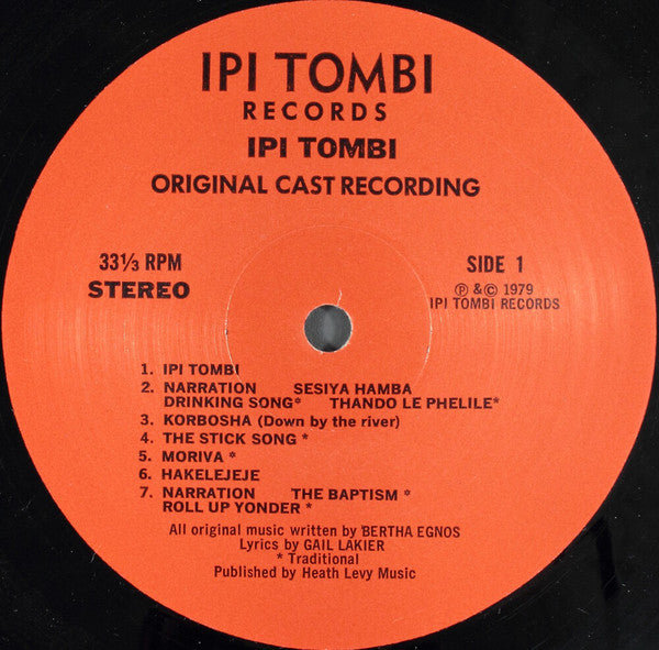 Ipi-Tombi : Bertha Egnos & Gail Lakier's Ipi Tombi: Original Cast Recording (2xLP, RE)