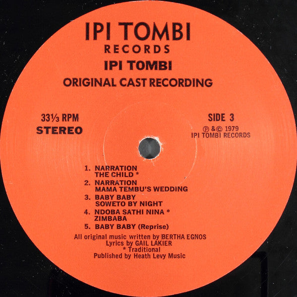 Ipi-Tombi : Bertha Egnos & Gail Lakier's Ipi Tombi: Original Cast Recording (2xLP, RE)