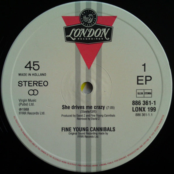 Fine Young Cannibals : She Drives Me Crazy (12", EP)