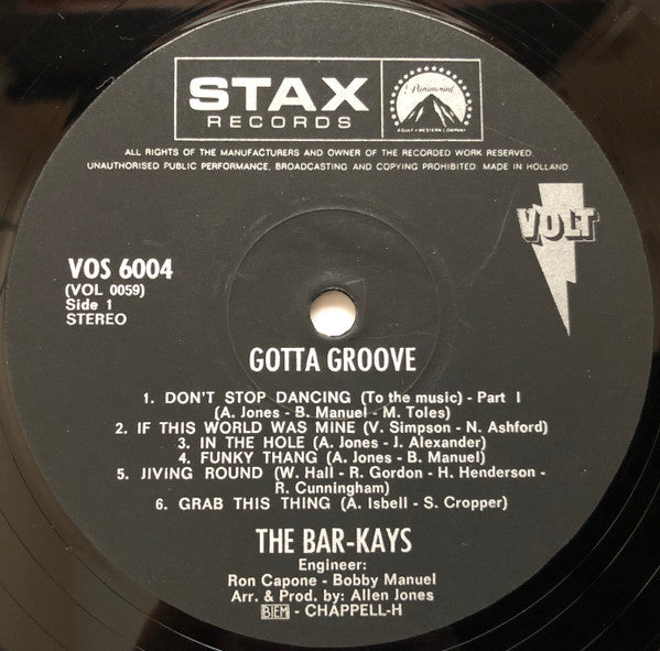 The Bar-Kays* : Gotta Groove (LP, Album)