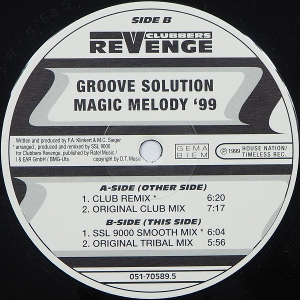 Groove Solution : Magic Melody '99 (12")
