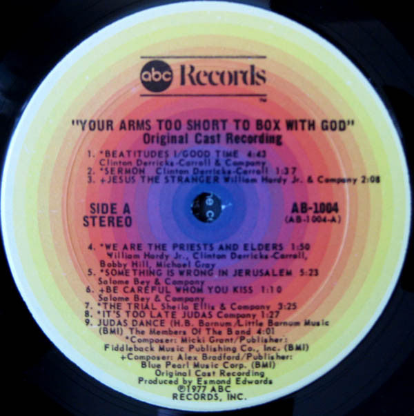 Various : Your Arms Too Short To Box With God (Original Broadway Cast) (LP)