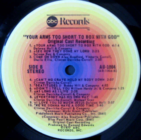 Various : Your Arms Too Short To Box With God (Original Broadway Cast) (LP)