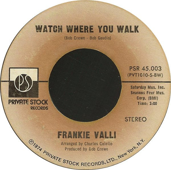 Frankie Valli : My Eyes Adored You (7", Single, Styrene, Bes)
