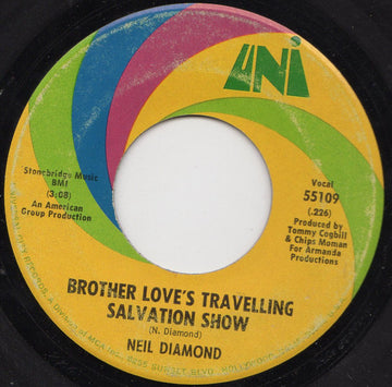 Neil Diamond : Brother Love's Travelling Salvation Show / A Modern Day Version Of Love (7", Mono, Pin)