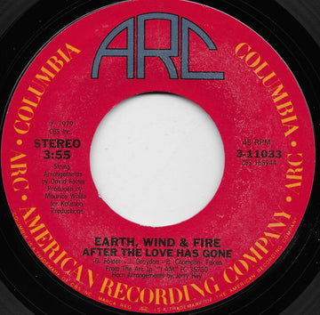 Earth, Wind & Fire : After The Love Has Gone (7", Single, Styrene, Ter)