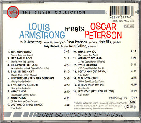 Louis Armstrong Meets Oscar Peterson : Louis Armstrong Meets Oscar Peterson (CD, Album, RE)