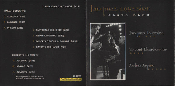 Jacques Loussier : Plays Bach (CD, Comp)