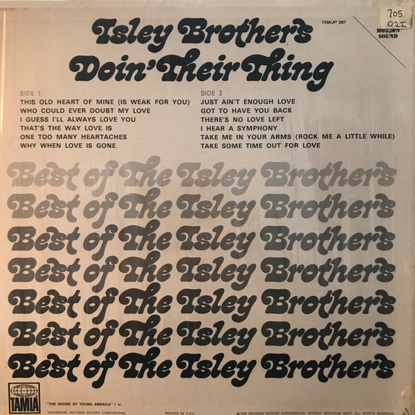 The Isley Brothers : Doin’ Their Thing (LP, Comp)