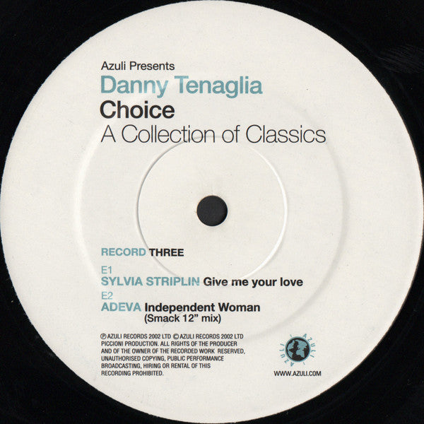 Danny Tenaglia : Choice (A Collection Of Classics) (4xLP, Comp, P/Mixed)