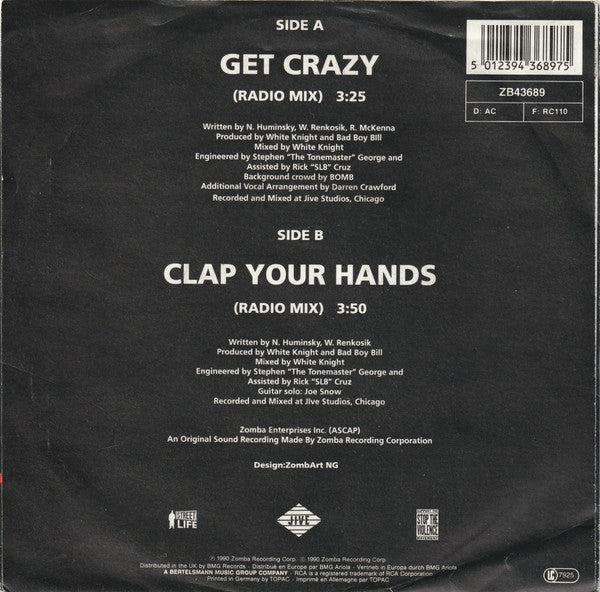 White Knight : Get Grazy (7", Single)