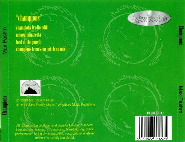 Max Pashm : Champions (CD, EP)