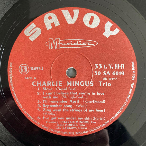 The Charlie Mingus Trio With Tal Farlow, Red Norvo : The Charlie Mingus Trio With Tal Farlow, Red Norvo (LP, Album, RE)