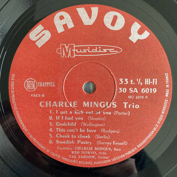 The Charlie Mingus Trio With Tal Farlow, Red Norvo : The Charlie Mingus Trio With Tal Farlow, Red Norvo (LP, Album, RE)